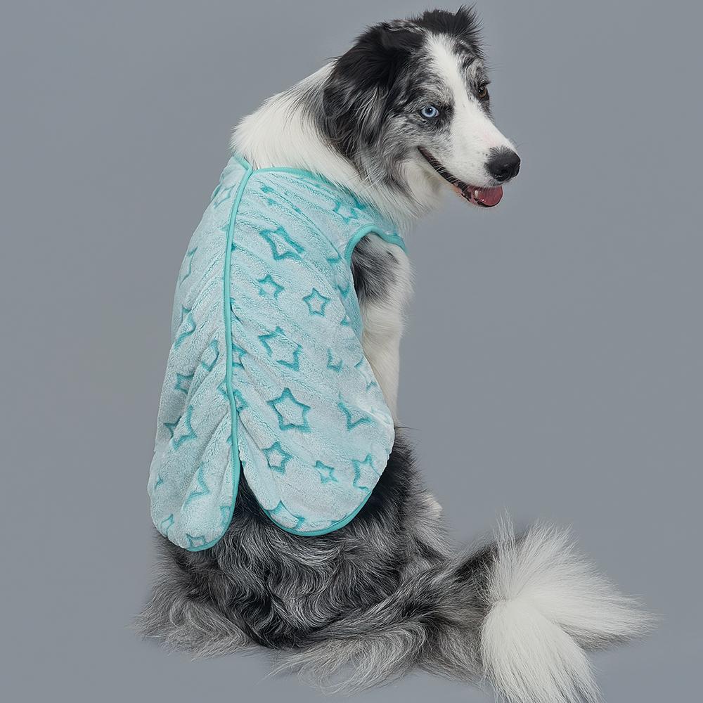 大型犬服 中型犬 犬 ペット服 星柄パジャマベスト ネイビー 3XL