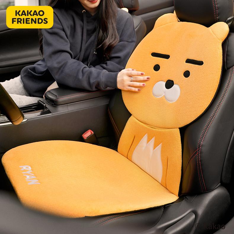 カカオフレンズ 車 冬用クッション シートカバー クッション ライアン 1席セット