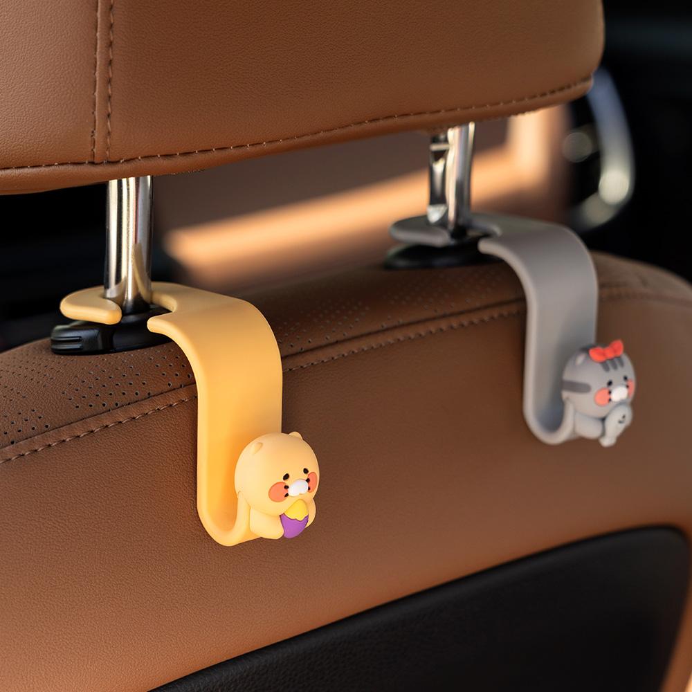 カカオフレンズ 三色猫 車用ヘッドレスト