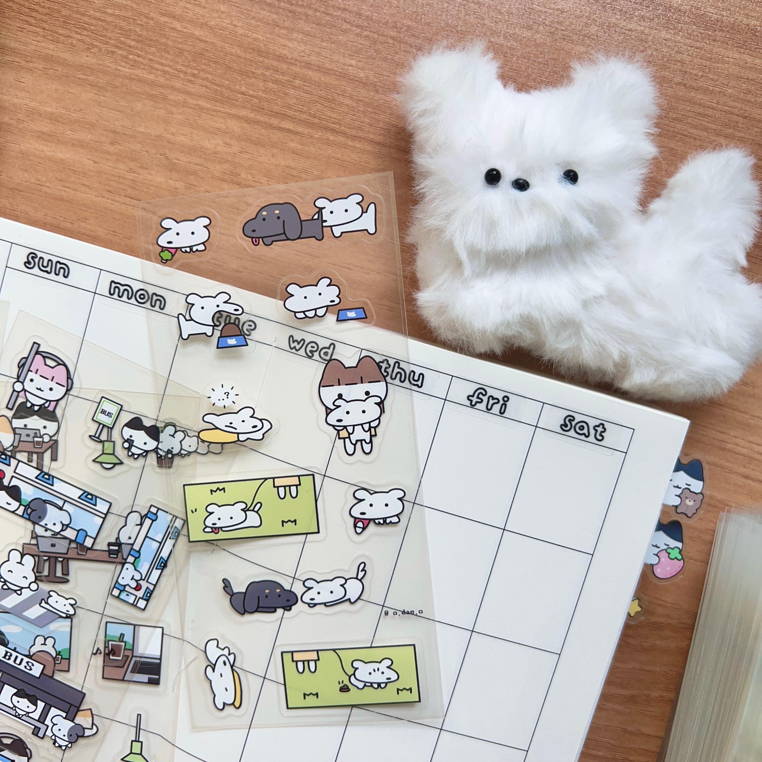 [오대오상점] 가나디の1日 クリアステッカー (on)