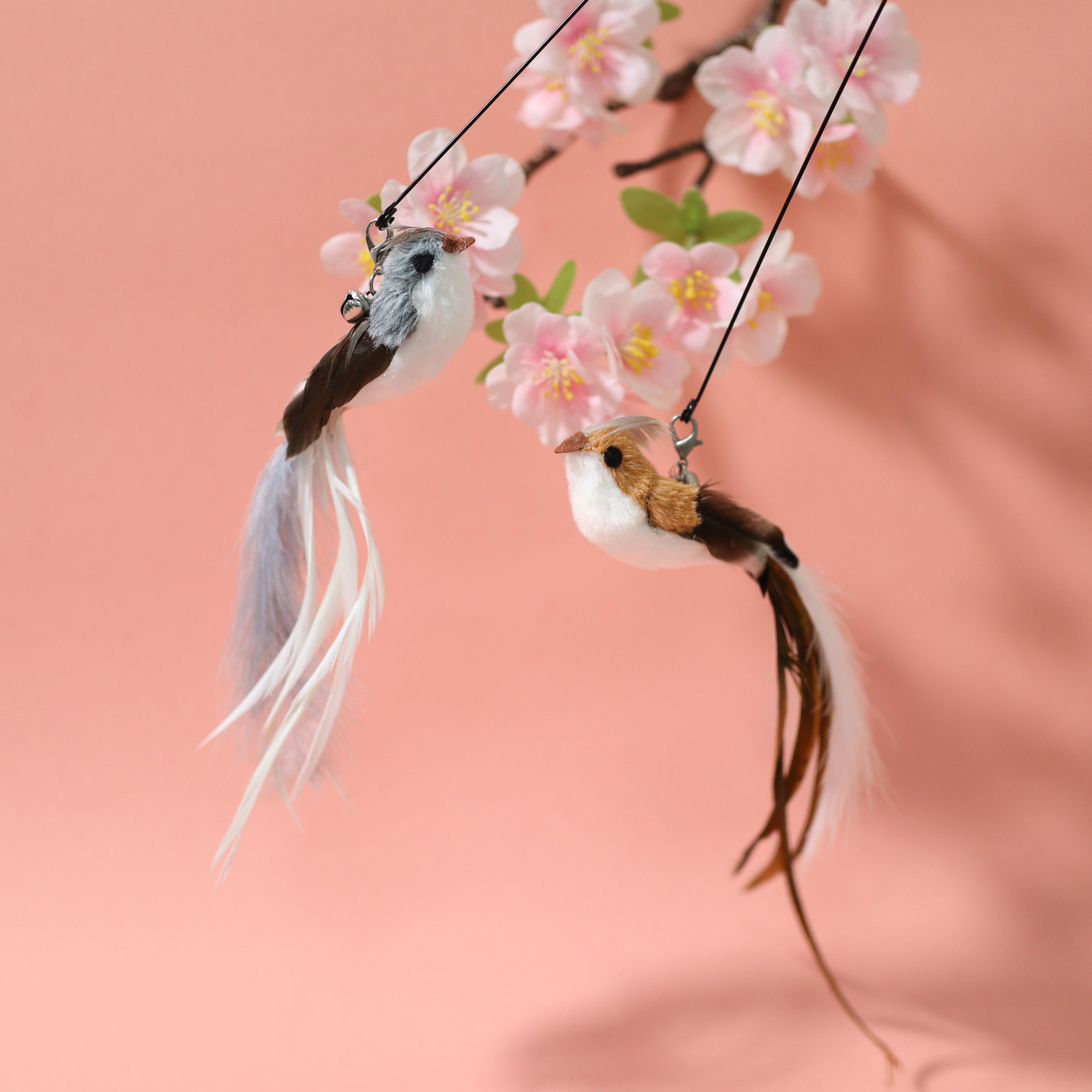 YUMICAT 猫 釣り竿 フェザー リフィル 鳥のおもちゃ サンコウチョウ