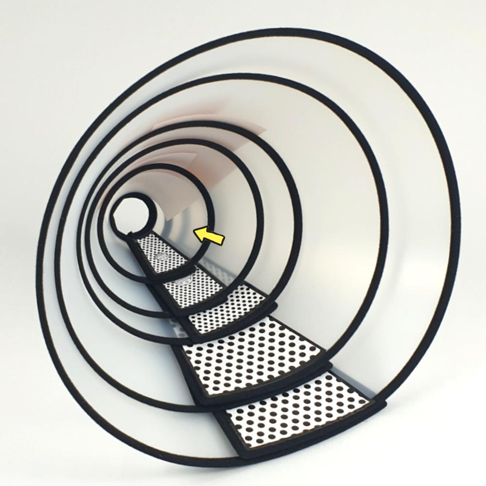 半透明 犬 猫 プラスチック ネックカラー 漏斗 1号