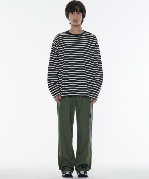 무신사스탠다드 レプリカ ブリティッシュ パーティングパンツ セージグリーン