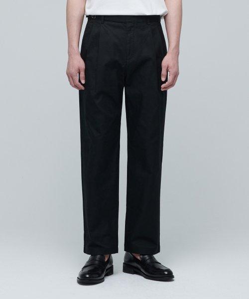 무신사스탠다드 コットンクルカパンツ ブラック