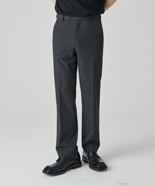 무신사스탠다드 ストレートヒドゥンバンディングスラックス グレー