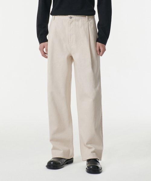 무신사스탠다드 (Musinsa Standard) ディープタック Wide Denim Pants クリーム