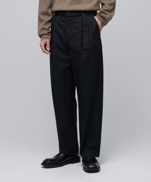 무신사스탠다드 Semi Balloon Belted Chino Pants ブラック