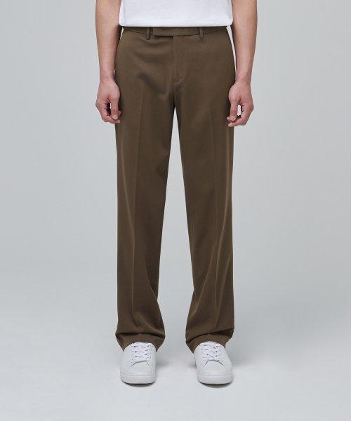 무신사스탠다드 Semi Wide Hidden Banding Slacks ブラウン