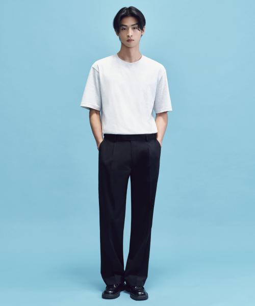 무신사스탠다드 クールタンダード Wide Hidden Banding Slacks ブラック