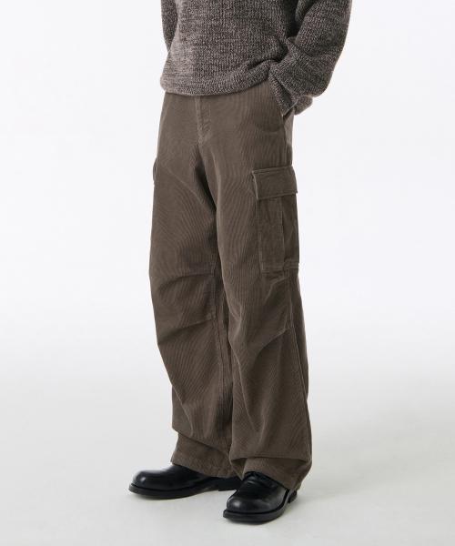무신사스탠다드 Corduroy Parachute Cargo Pants トープベージュ