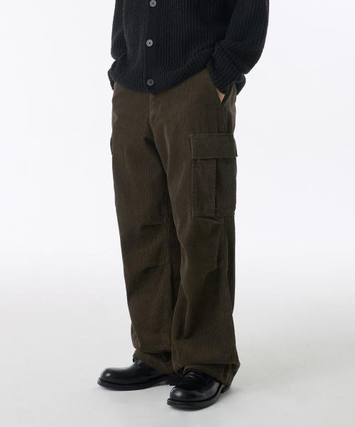 무신사스탠다드 Corduroy Parachute Cargo Pants ダスティカーキ