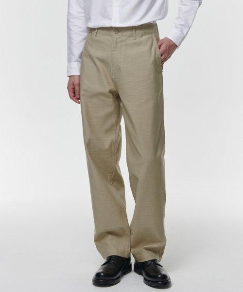 무신사스탠다드 Back Satin Officer Pants ベージュ