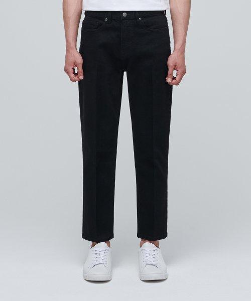 무신사스탠다드 テーパード クロップド デニムパンツ ブラック