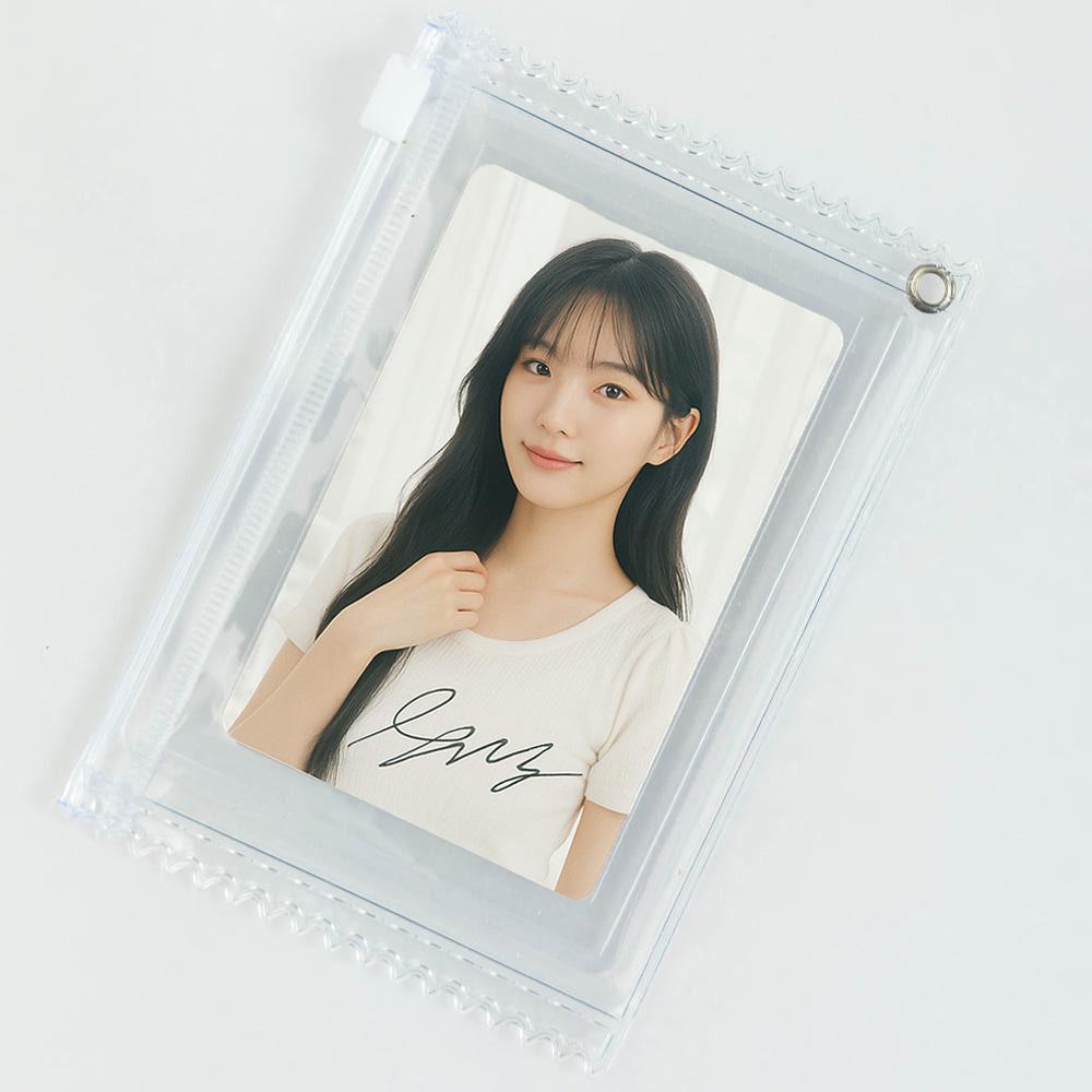 フォトカード 透明ジッパーバッグ キーリング 徴兵帯付き