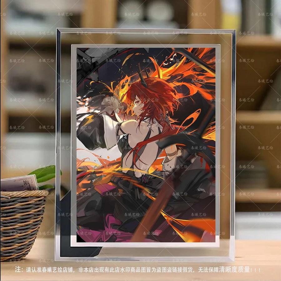 アークナイツ エンドフィールド レバテイン スカディ クリスタル イラストフレーム アークナイツ グッズ プレゼント A4 レバテイン 05