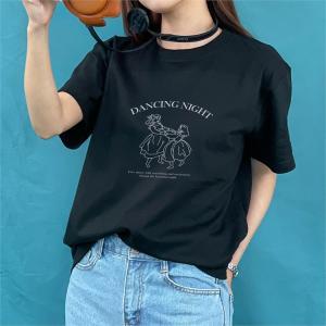 HUMBLE DANCING NIGHT 半袖Tシャツ レディーストップス レイヤードTシャツ 8328620A
