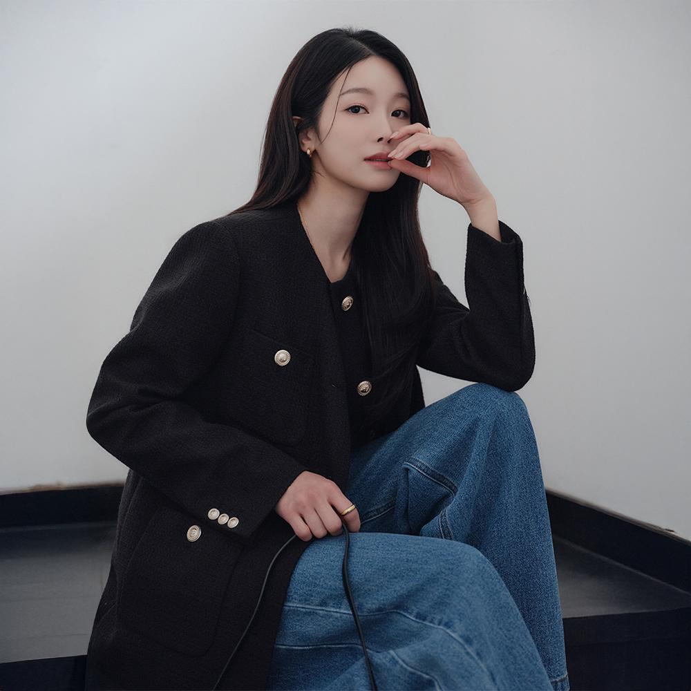 LOOKCAST セレナ ウールツイード ハーフ ジャケット SERENA WOOL TWEED HALF JACKET