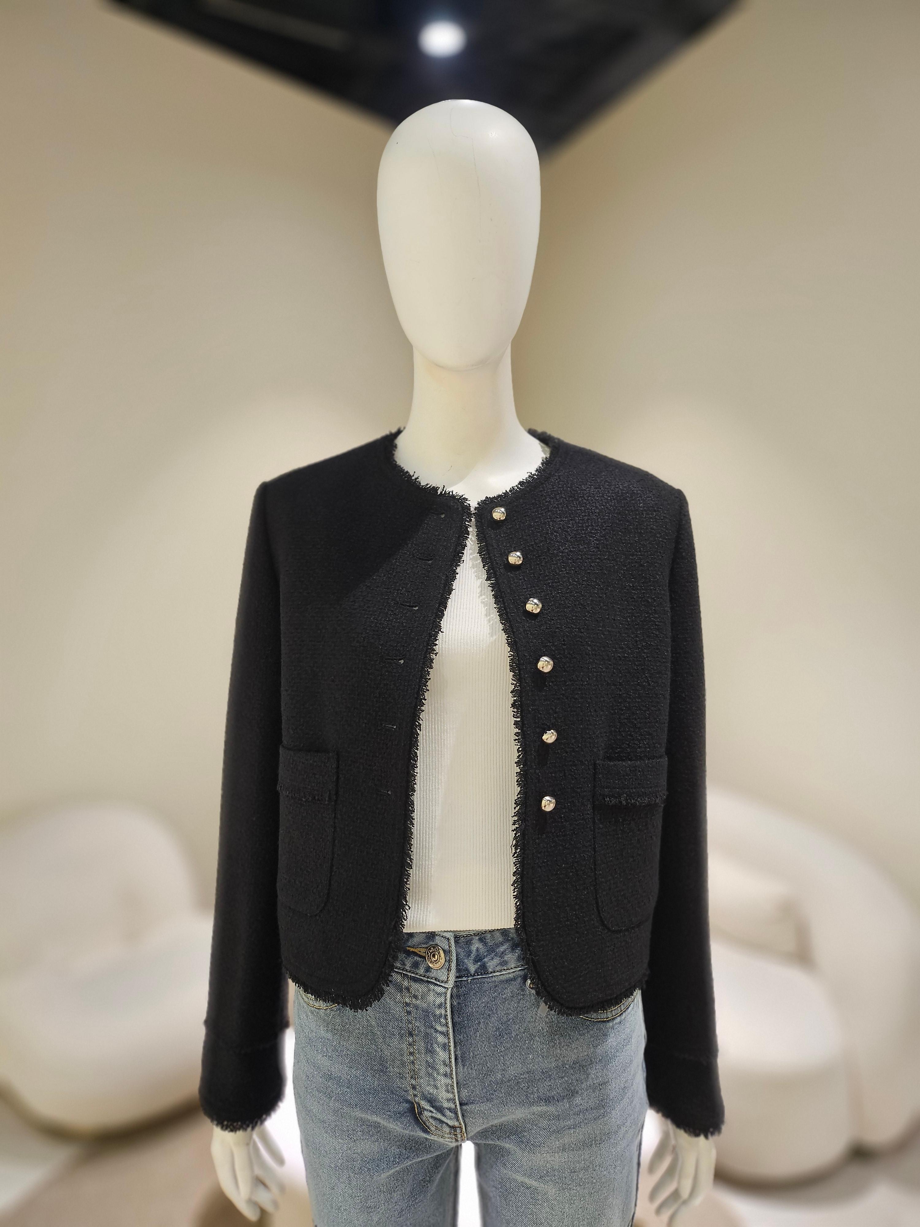 ON&ON ラウンドネック タッセルツイード ジャケット NJW6SJ209