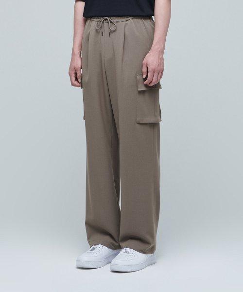 MUSINSA STANDARD ワイド バインディング カーゴスラックス ダスティベージュ