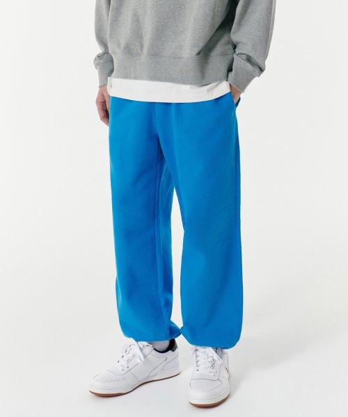 무신사스탠다드 ワイド スウェットパンツ サーフブルー