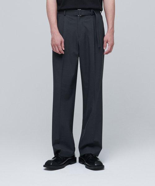 무신사스탠다드 Real Wide Belted Slacks Gray