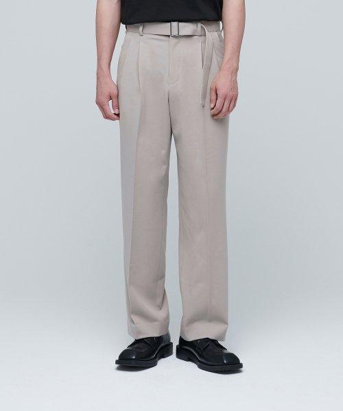 무신사스탠다드 Real Wide Belted Slacks Light Beige
