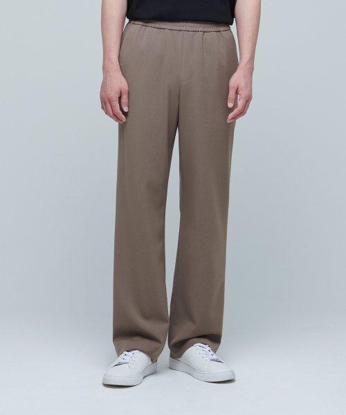 무신사스탠다드 ジェンダーレス ワイド バンディング スラックス ダスティ ベージュ