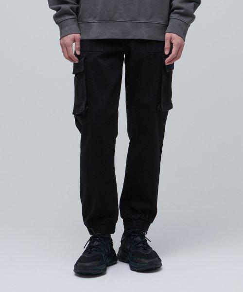 무신사스탠다드 데님 카고 조거 팬츠 블랙