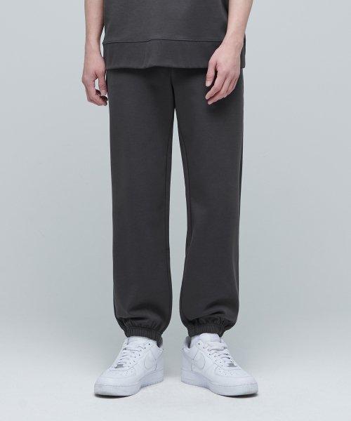 무신사스탠다드 플랫 테리 스웨트 팬츠 건메탈 그레이