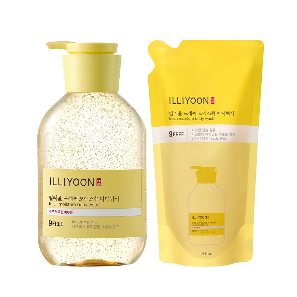 イリユン フレッシュ モイスチャー ボディウォッシュ フローラルシトラス 500ml + 500ml (リフィル) 1個