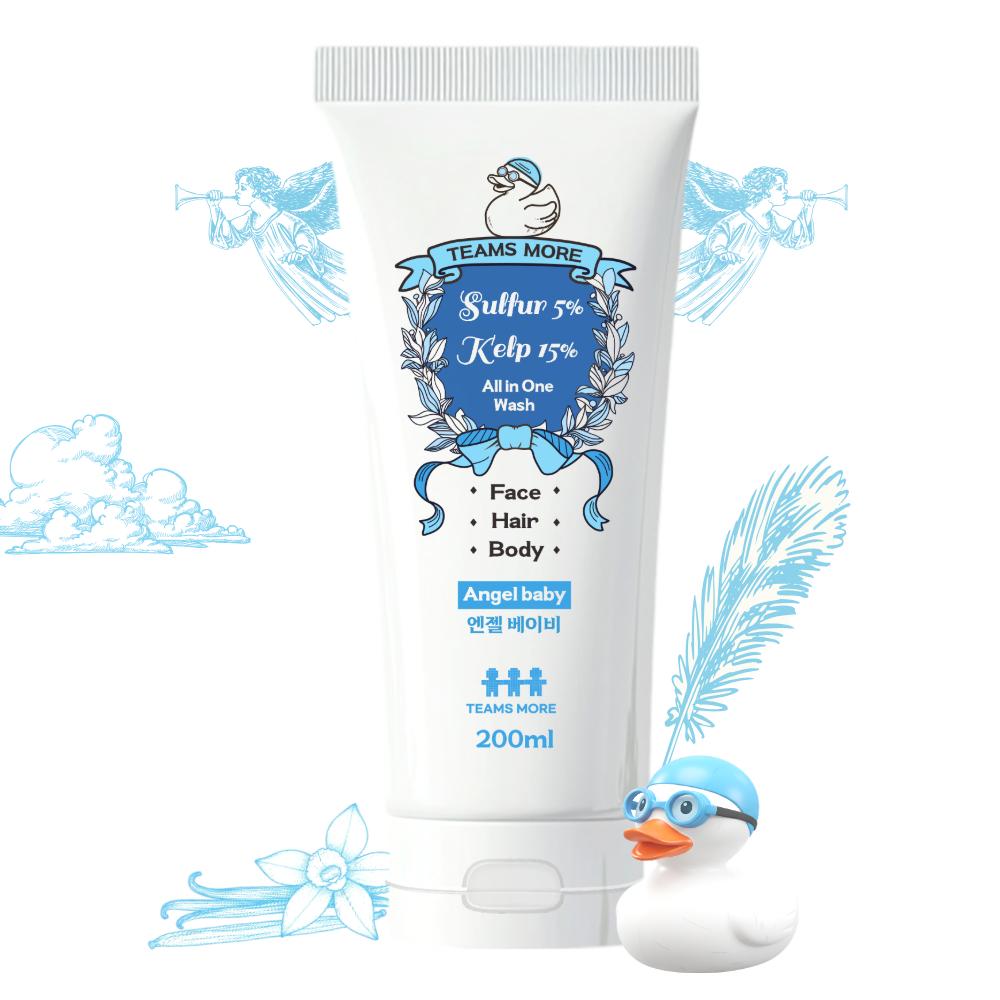タイムズモア オールインワンウォッシュ エンジェルベイビー 200ml スキン 背中ニキビ ボディウォッシュ 男性 女性 汗臭 水泳シャンプー