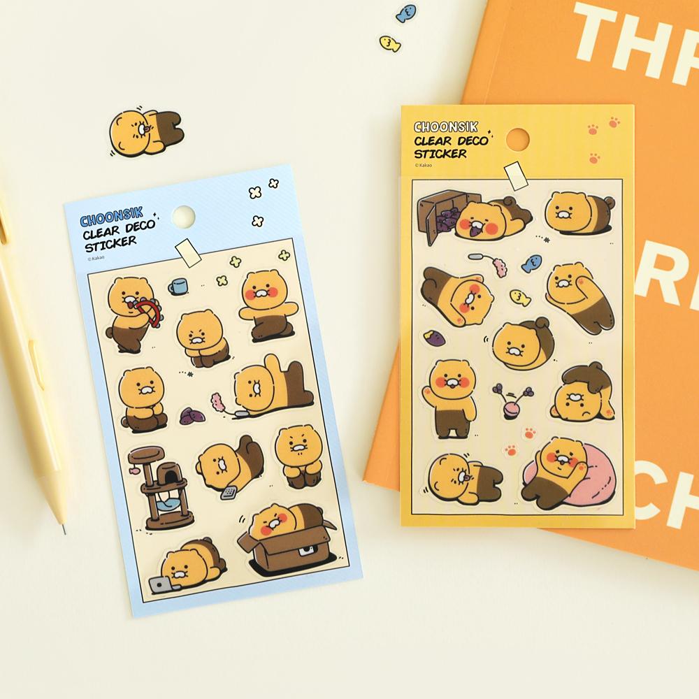 Kakao Friends チュンシク 透明デコステッカー