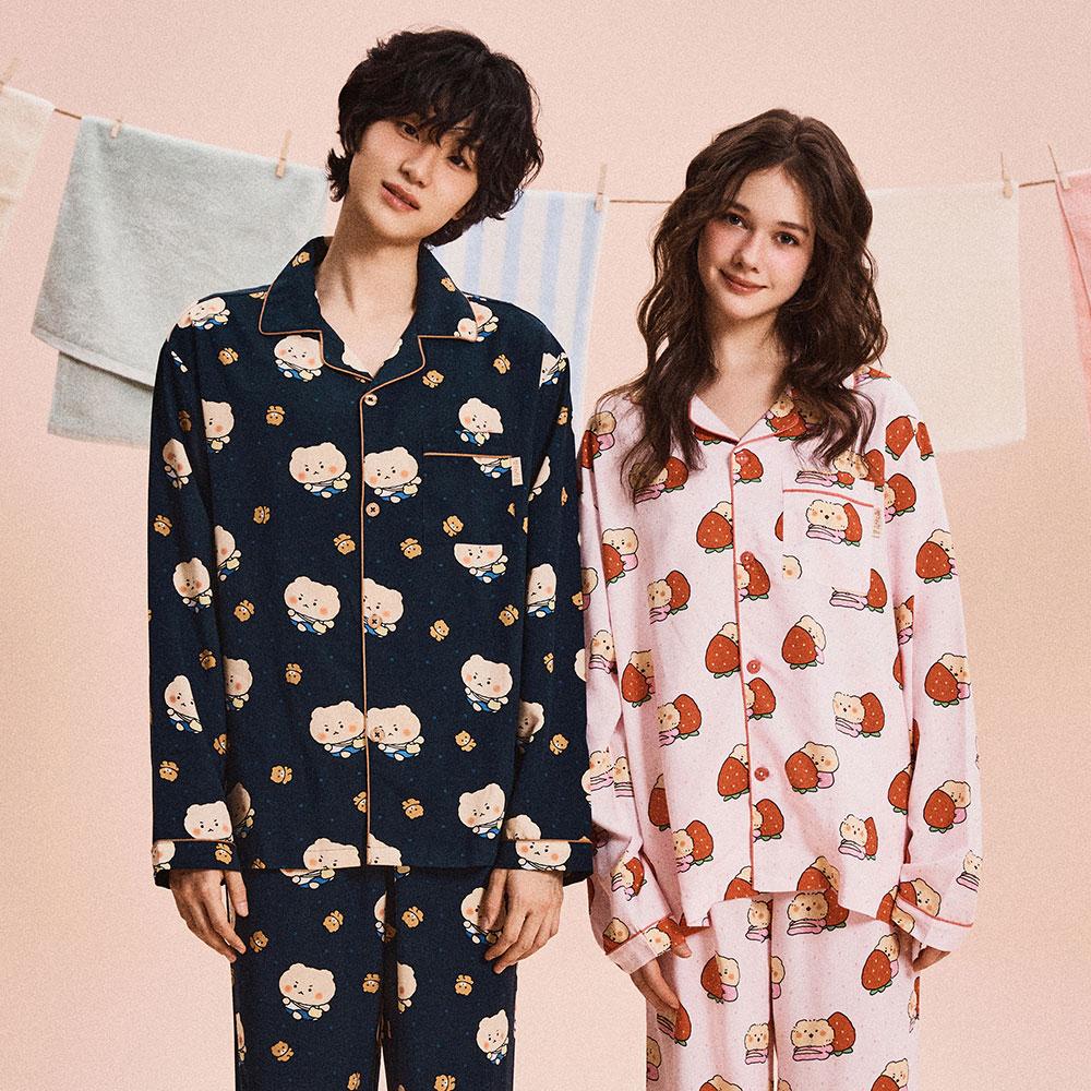 スパオ SPAO マンクゥロジンゴム マンゴミ 長袖 パジャマ GR SPPPG23U02