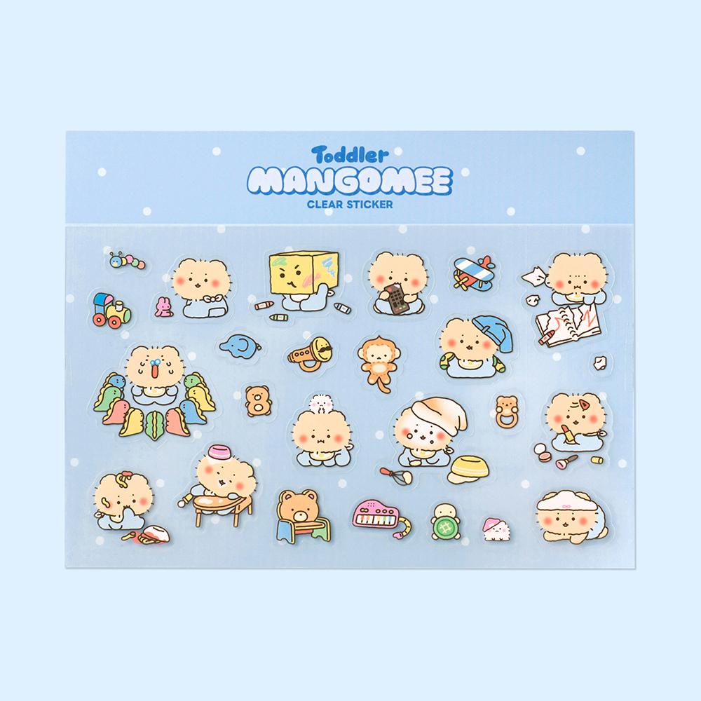 マンクゥロジン 곰 クリアステッカー トドラー マンゴム