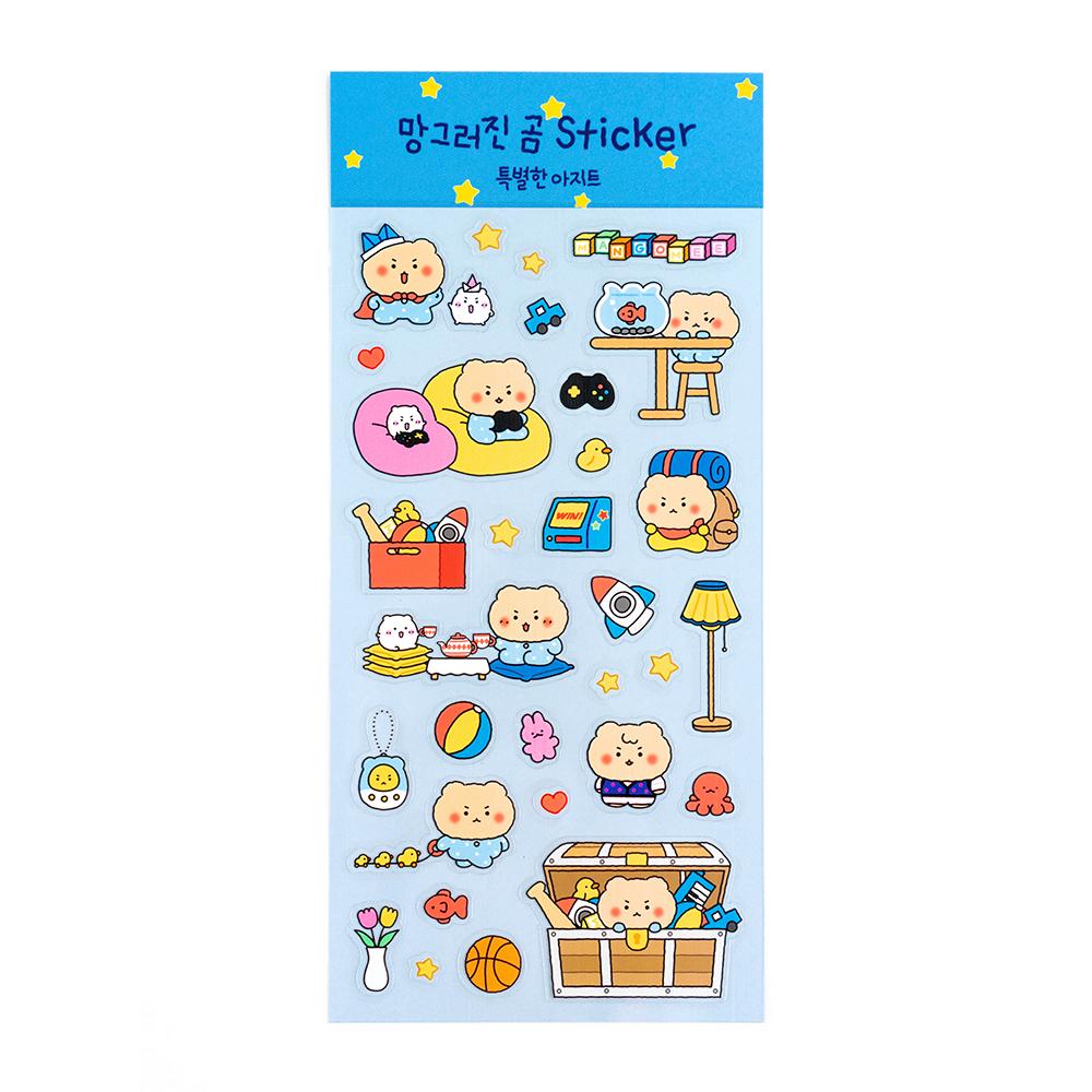 망그러진 곰 クリアステッカー 特別なアジト