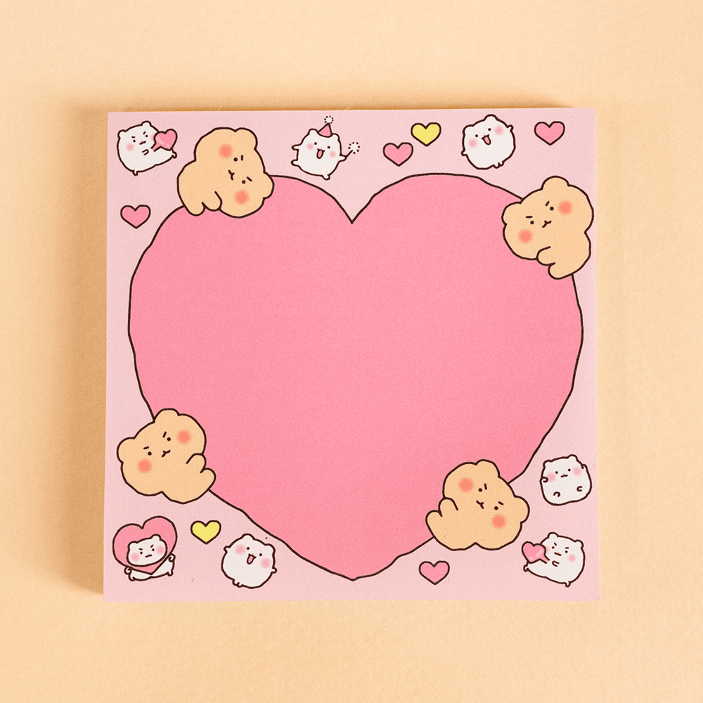 망그러진 곰 햄터 ハート メモ帳 学生 かわいい キャラクター 筆記 学習 ノート整理