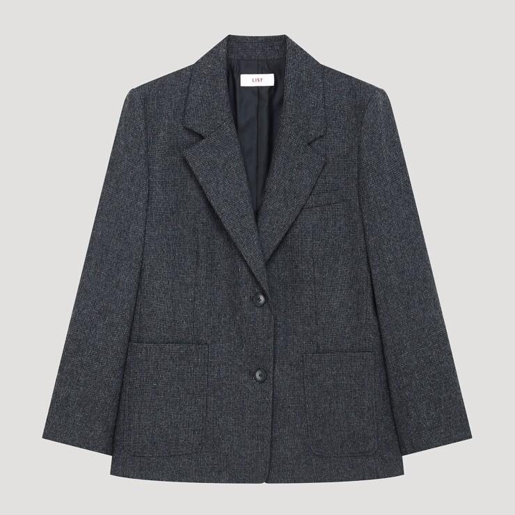 LIST ルーズフィット ウール シングル 2ボタン ジャケット TWWJKP72060