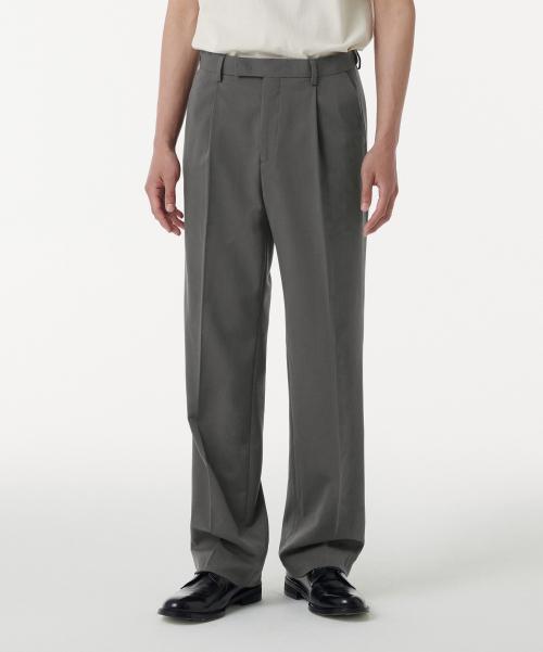 MUSINSA STANDARD Wide Hidden Banding Slacks Light Khaki