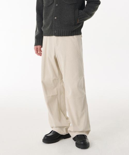 MUSINSA STANDARD Corduroy Parachute Pants Cream