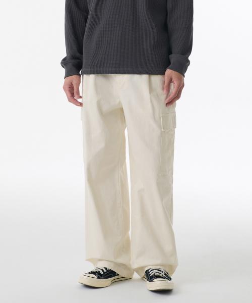 무신사스탠다드 ワンタック ワイド カーゴパンツ クリーム