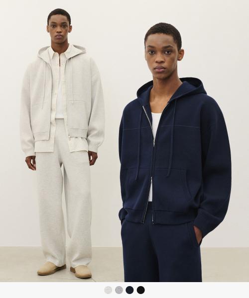 [수아레] ニティッド フードジップアップ セット - 4 COLOR SBF1KH01M