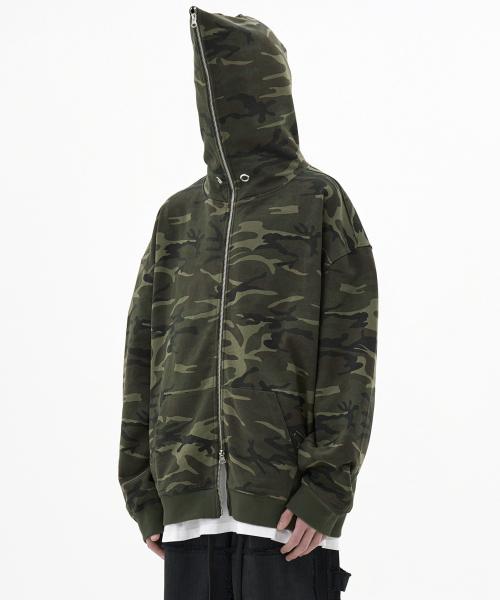 [테이크이지] ジャイアントフィット ソリッド フードジップアップ (カモカーキ) T24JP054-KOB