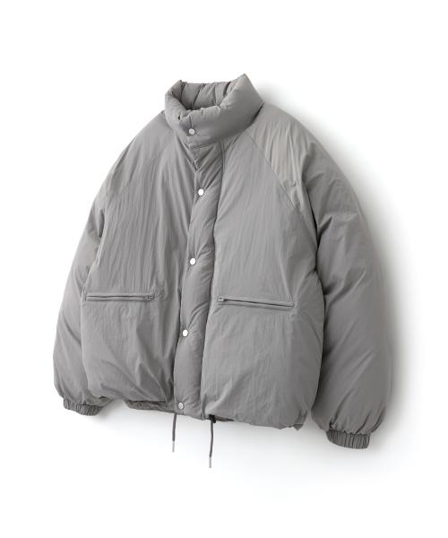 [언아웃핏] ラグランスリーブ バルーンフィット ショートパディング グレー 22FWJK07 - Image 1