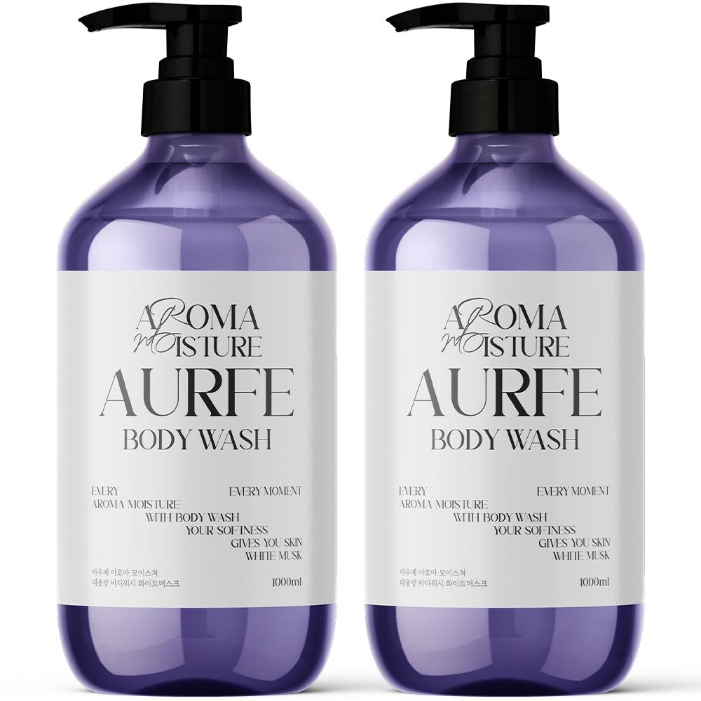1+1 AUPE 低刺激性ボディウォッシュ 1L ホワイトムスクの香り 香り良い しっとりボディクレンザー 大容量 香り良い
