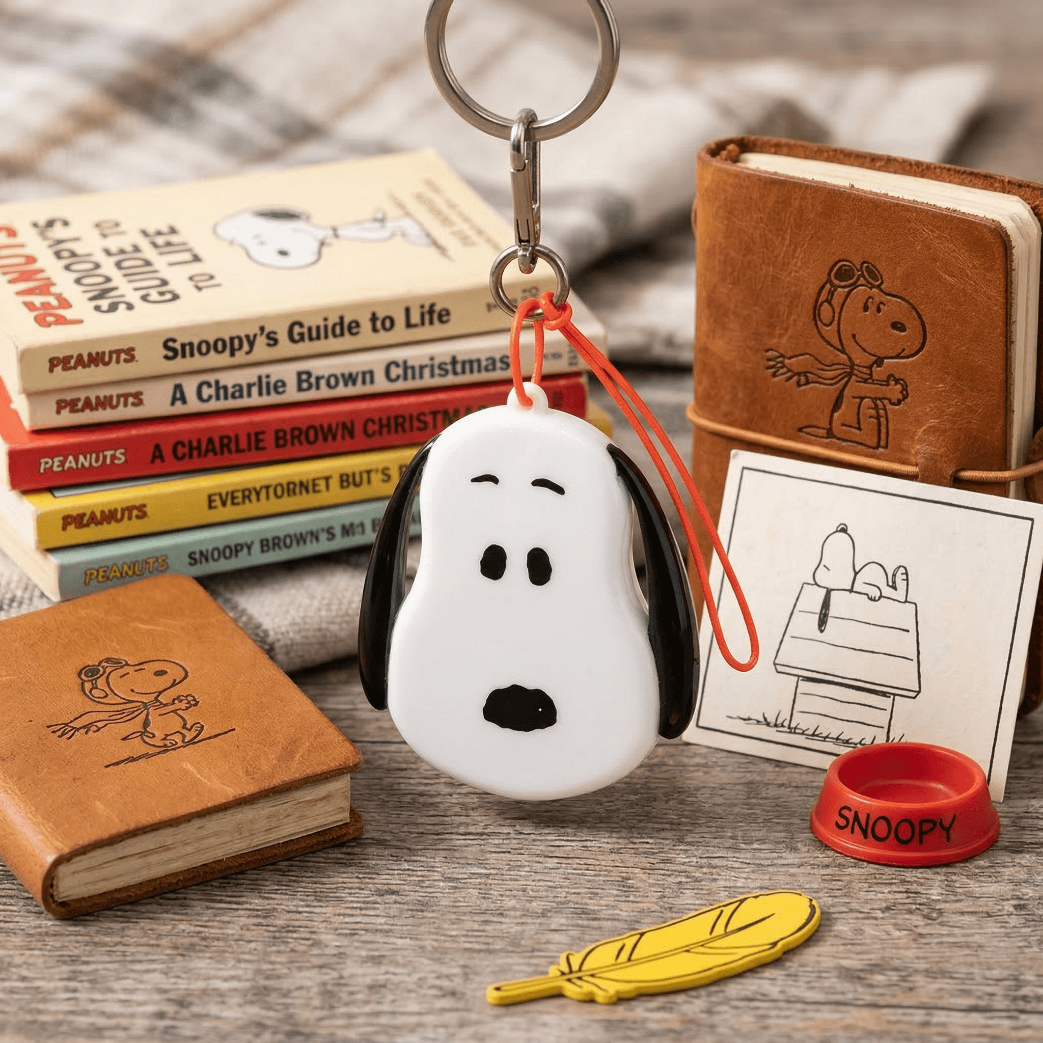 スヌーピー フォトカードホルダー キーリング 4カットポカ キャラクターキーリング ミニバッグ キーホルダー