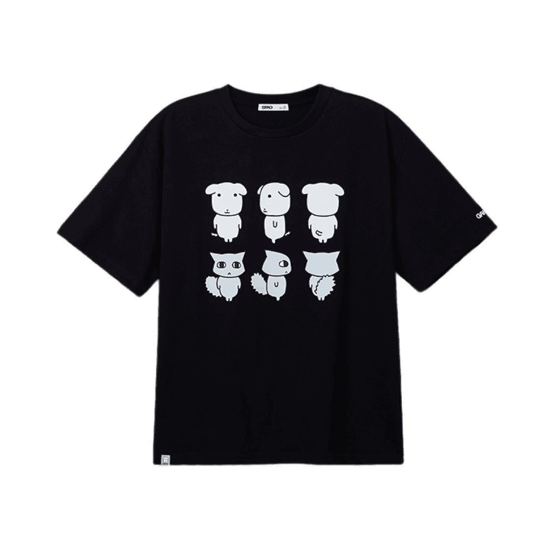 SPAO x GANADI グラフィックTシャツ ブラック XL SPRLG25U09