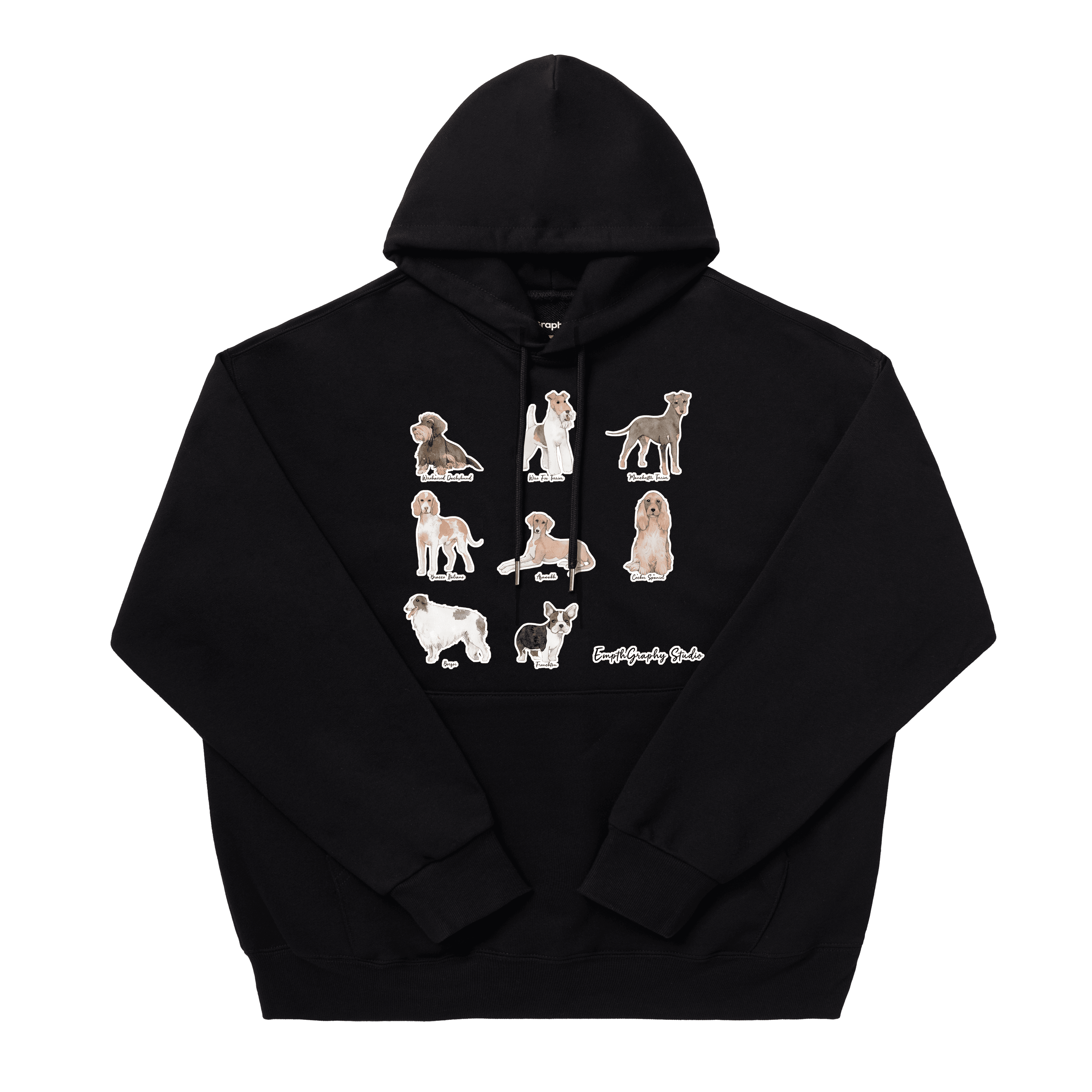 [M:GRAPHIC STUDIO] LOVE ANIMALS - DOGS NO.1 ラブアニマル GANADI 1番 オーバーサイズ フーディー フードTシャツ 26SS