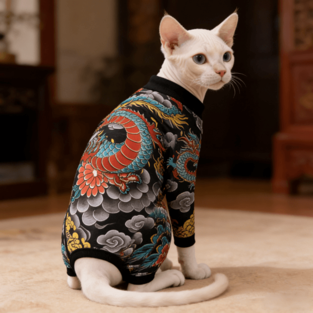 犬 猫 タトゥー服 ペット タトゥー服 錯視 コスチューム