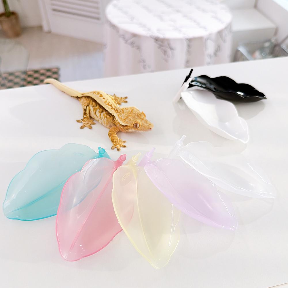 CALISSOM クレス 雲の葉 バックアップ 葉っぱ 隠れ家 S イエロー トカゲ ケージ 装飾