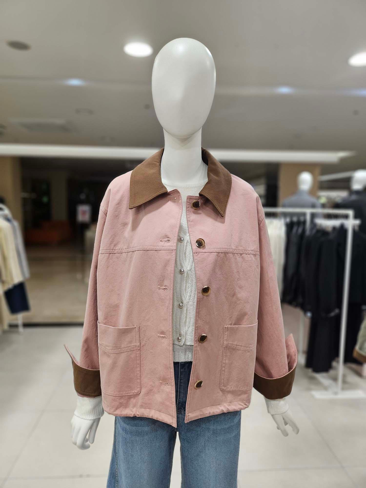 올리브데올리브 스퀘어 포켓 칼라 배색 자켓 YY6SJD03